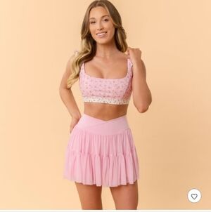Blogilates ruffle corset sport bra